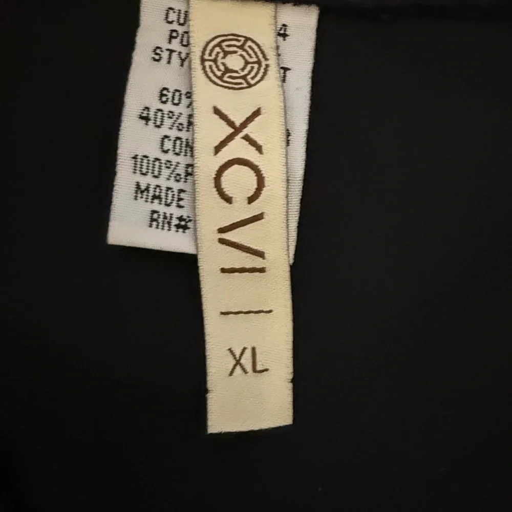 XCVI Women's Black Zip-Up long sleeve size XL Lightweight - Picture 3 of 6